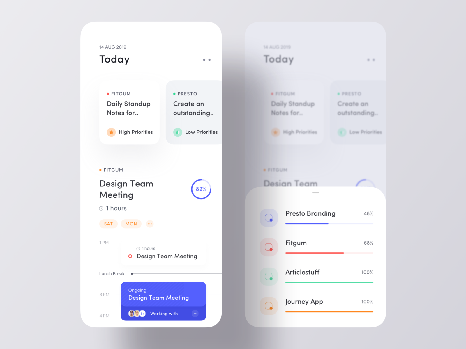 Task Management App UI by Ofspace UX/UI on Dribbble