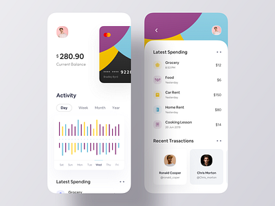 Wallet App Concept account app app ui daily financial app design mobile app mobile app design payment app design transactions wallet app