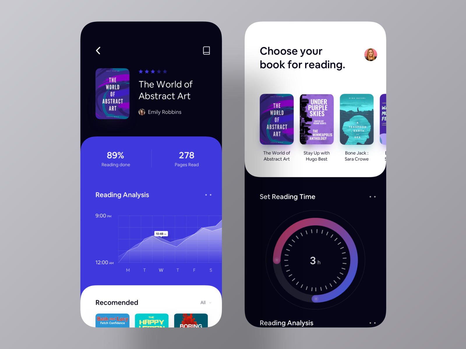 Download Book Analysis App UI by Ofspace Digital Agency on Dribbble