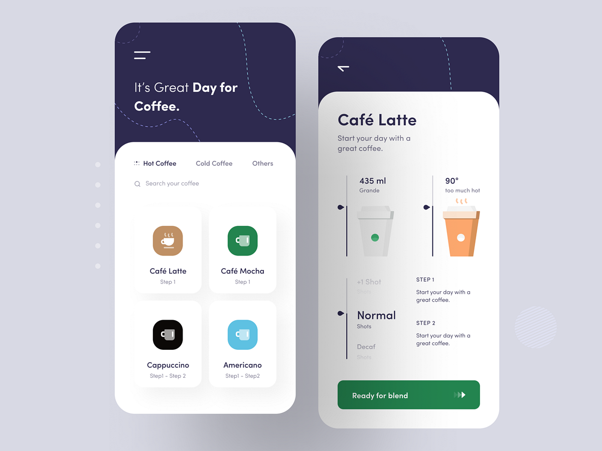 Coffee Maker App Concept by Ofspace Digital Agency on Dribbble