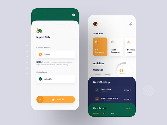Medical App Concept Design by Ofspace UX/UI on Dribbble