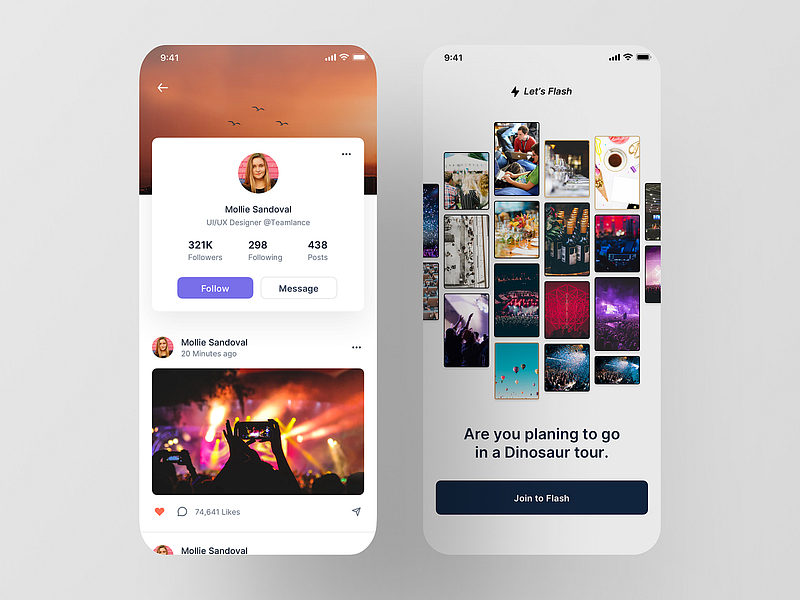Social App by Ofspace UX/UI on Dribbble