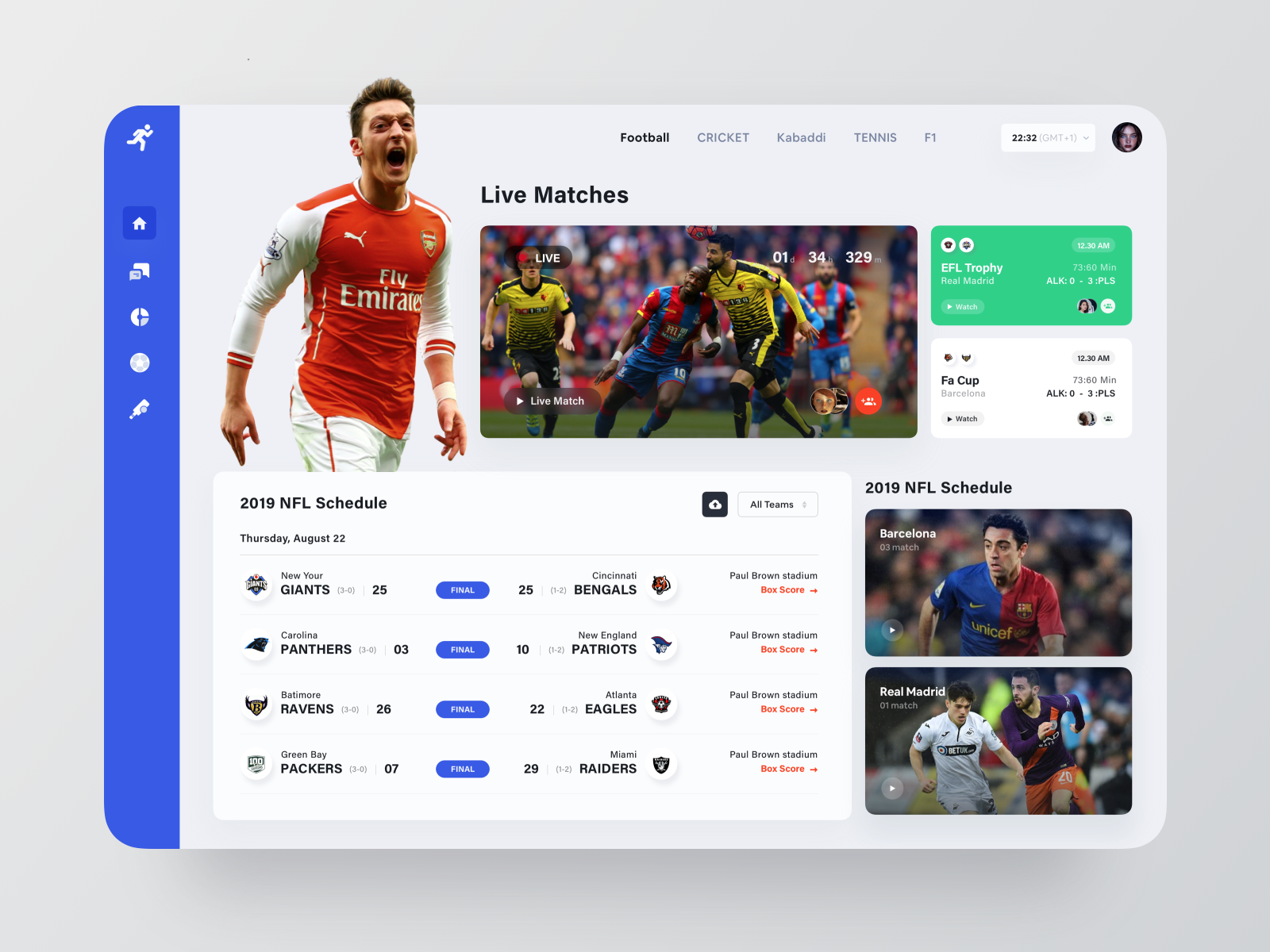 Live Match Web UI by Ofspace UX/UI on Dribbble