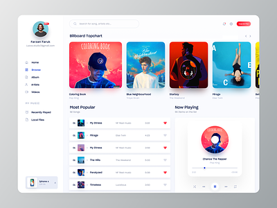 Music Player Web App UI