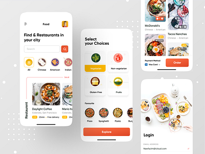 Food Application delivery delivery app delivery service delivery status food food and drink food app food app ui food delivery food delivery app food delivery application food delivery service food design food illustration foodie foodies foodillustration ios app ofspace