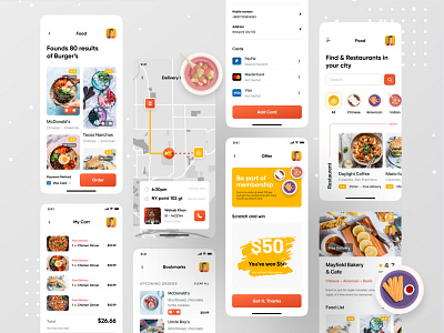 Food Application delivery delivery app delivery service food food and beverage food and drink food app food app design food app ui food design food illustration foodie health app health care healthy kfc ofspace