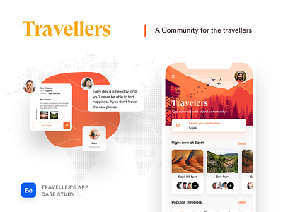 Travellers Cast Study app design app design icon ui web ios guide booking booking app booking.com case study casestudy illustration ofspace travel travel agency travel app travel website traveling travelling web design webdesign website design