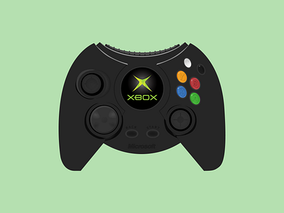 XBox Duke Controller 2000s clean controller digital duke duke controller flat game controller illustrator microsoft simple vector video games xbox