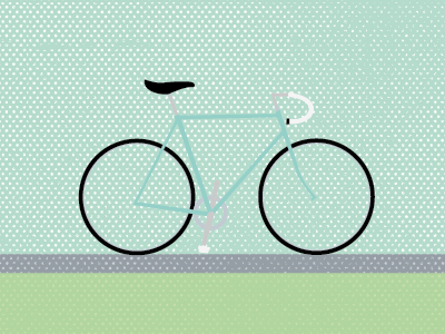 Simple Bike bicycle bike illustrator pastel texture vector