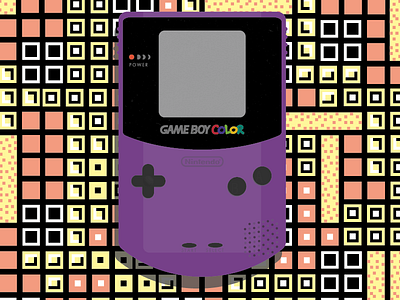 Gameboy Color #2 clean gameboy illustration illustrator nintendo retro tetris vector