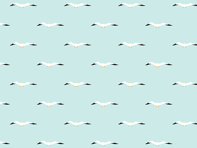 Seagull Pattern birds digital illustrator island pastel pattern seagull simple vector