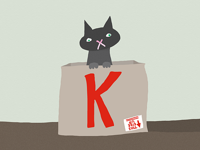 36 Days of Type - K 36 days of type illustrator k kitten rough sketch typography vector