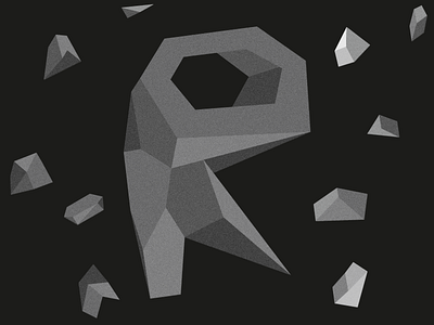 36 Days of Type - R 36 days of type illustrator r rock simple texture typography vector