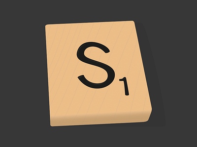 36 Days of Type - S 36 days of type illustrator s scrabble simple typography vector