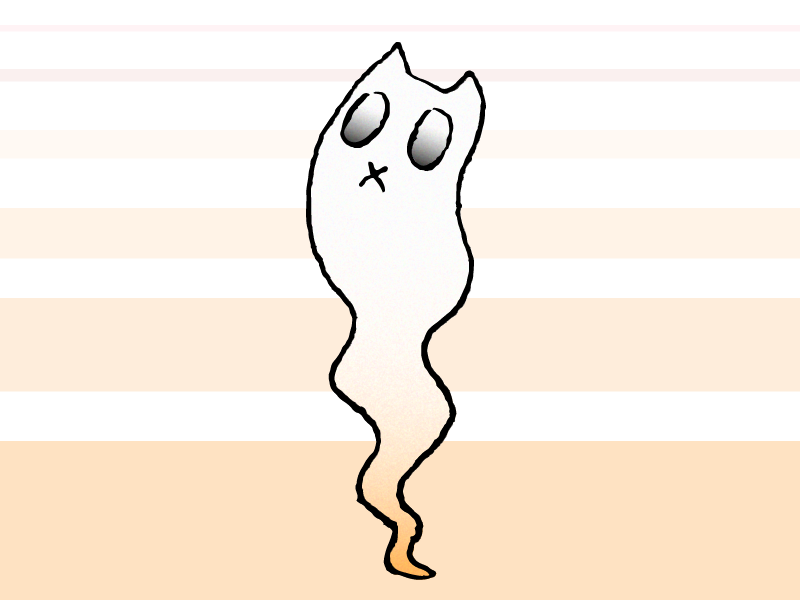 Ghost Cat digital gradient grain rough illustrator illustration october halloween ghost cat