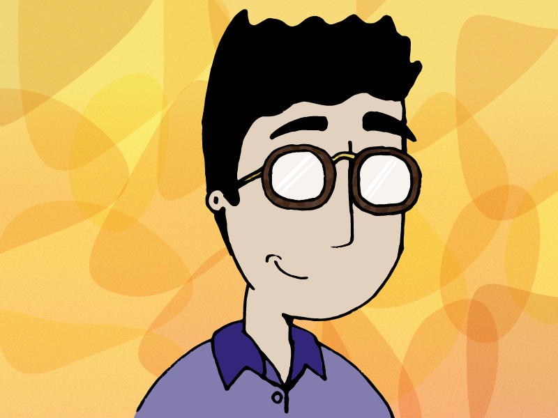 Happy Guy guy line art digital rough pen sketch simple illustrator person character illustration