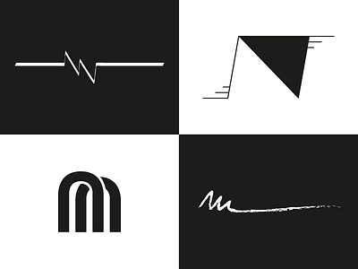 Personal Identity Logo Exploration black and white brand branding design digital experimentation exploration logo logos rough simple typography vector