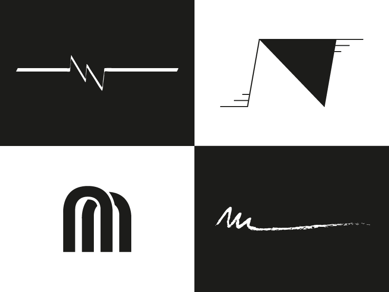Personal Identity Logo Exploration typography branding design rough digital vector brand black and white simple logo logos experimentation exploration