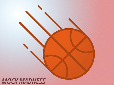 Mock Madness Basketball ball basketball dribbble gradient grain icon illustration simple typography vector