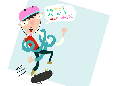 Skater Dude colorful digital drawing illustration illustrator pastel simple sketch vector