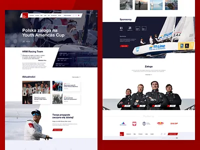 HRM Racing Team - Website UI/UX club dunamic hrm motor motorboat poland redbull sail sailing sport sport club team warter water sport website yacht