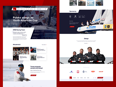 HRM Racing Team - Website UI/UX club dunamic hrm motor motorboat poland redbull sail sailing sport sport club team warter water sport website yacht