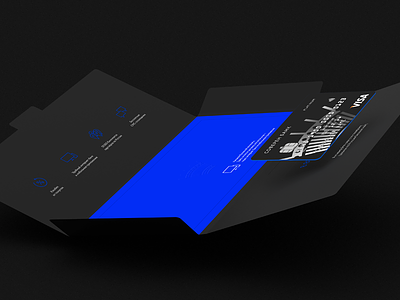 Cards & Package for Sovereign Bank 3d blue bright card credit card hdr master card package plastic render top view