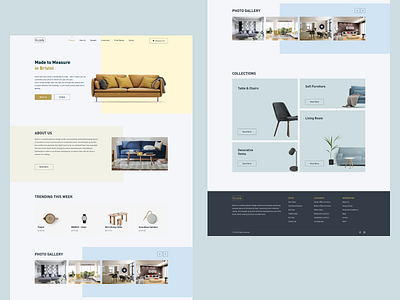 Handmade furniture store concept home page