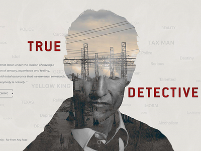 True Detective design landign page ui ux web