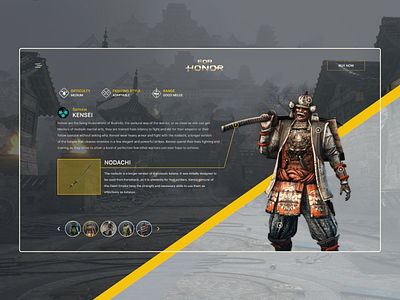 For Honor - KENSEI daily for honor kensei samurai ui uiux ux webdesign