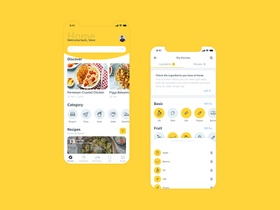 Recipe Sharing App app design application cooking food food app ingredient recipes sharing ui user experience user interface ux