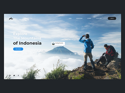 Discover daily discover explore indonesia mountain ui ux webdesign