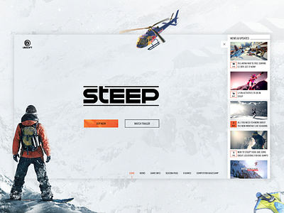 STEEP daily game pc ps4 snow snowboard steep ui ux webdesign xbox