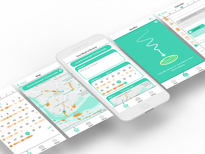 Emotional Health UI fitness health mobile design tracker ui ux wearable