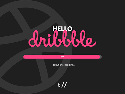 Dribbble Debut debut shot design hello dribble