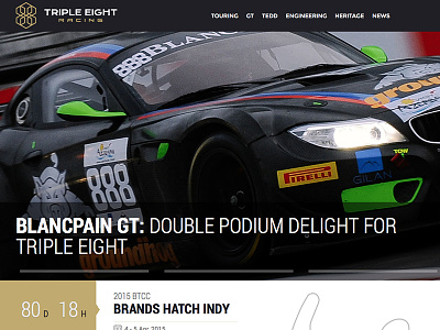 Triple Eight Racing Website branding btcc cars motor racing website