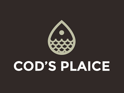 Cod's Plaice branding fish chips food logo resturant