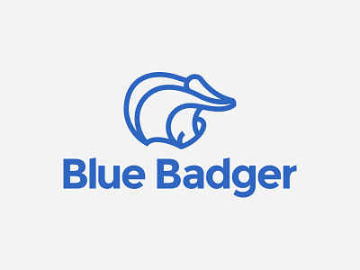 Blue Badger badger branding logo