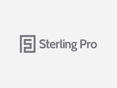 Sterling Pro branding grey logo silver