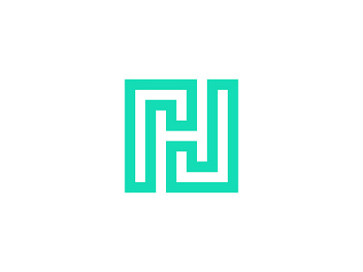 RJH Logo h initials logo maze