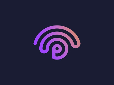Playlist App Logo Concept minimal p simple waves