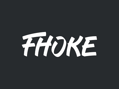 FHOKE Logo Concept lettering marker marker pen type