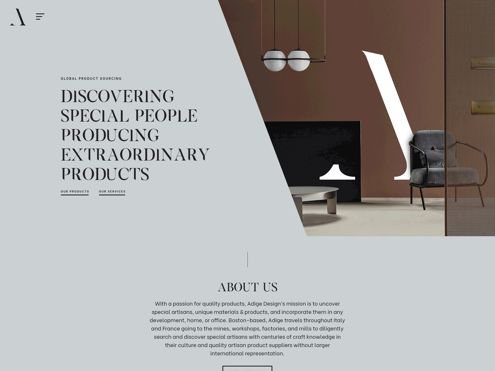 Clean Website Concept architectural clean design minimalist