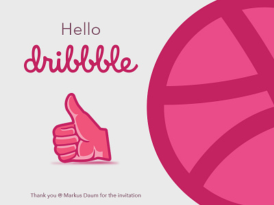 Hello Dribbble! design dribbble graphic design invite