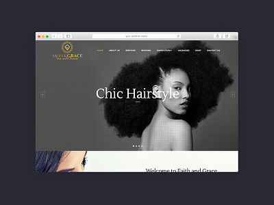 Salon website branding icon identity interface layout logo ui design web design