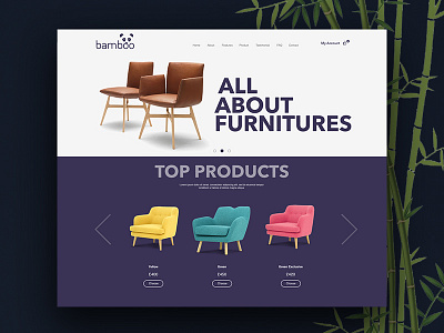 Bamboo Furniture adobexd design icon identity interface layout logo ui ui design web design