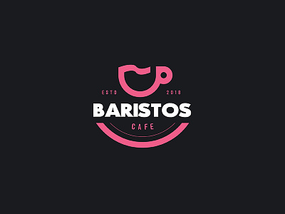 Baristos Cafe branding design icon identity layout logo typography