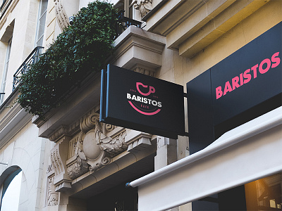 Baristos Cafe branding design icon identity illustration logo typography vector