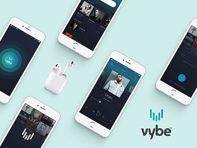 vybe app app icon identity interface layout mobile music streaming app ui ui design ux