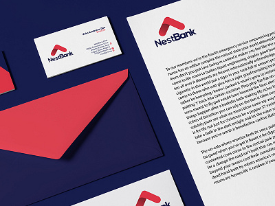 NestBank branding design identity logo